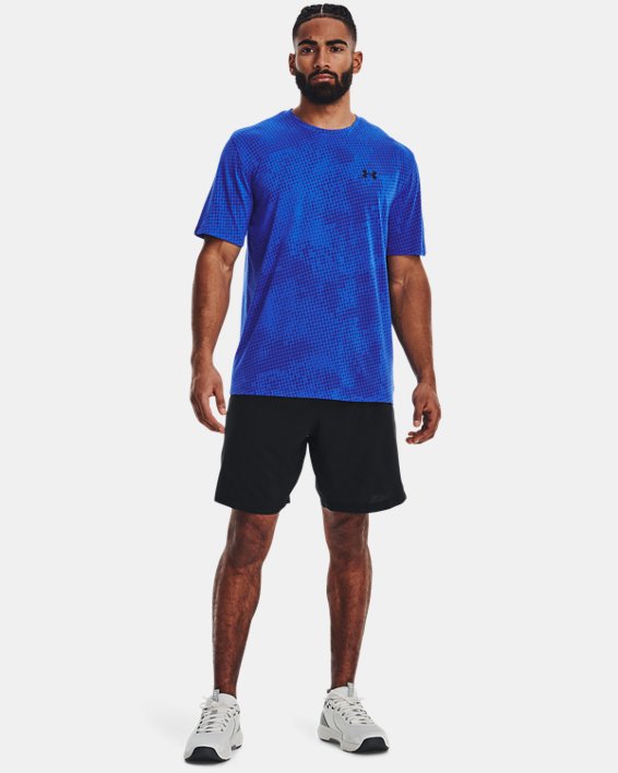 Men's UA Training Vent Jacquard Short Sleeve, Blue, pdpMainDesktop image number 2